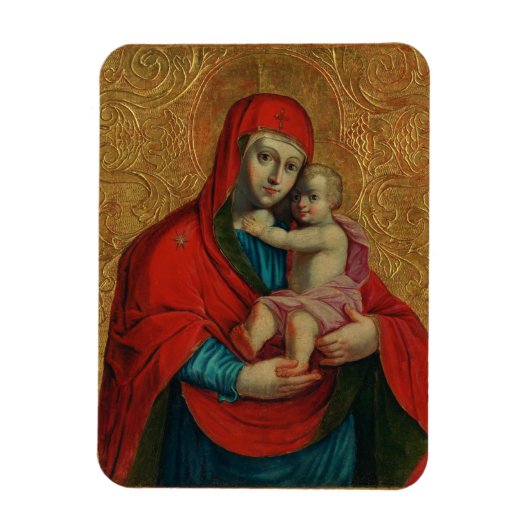 Maagd Maria en het kind Jezus door Jan Rombauer Magneet (Verticaal)
