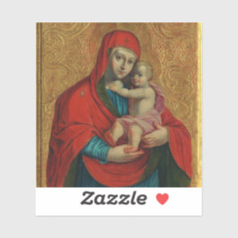 Maagd Maria en het kind Jezus door Jan Rombauer Sticker