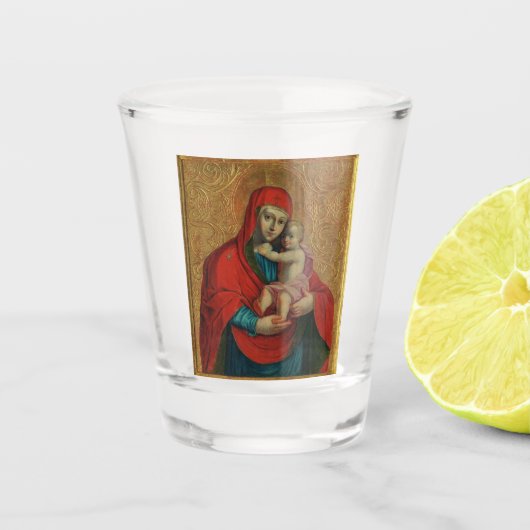 Maagd Maria en het kind Jezus van Jan Rombauer Shot Glas (Voorkant)
