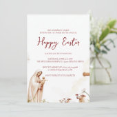 Maagd Maria en Isus jaarlijks gelukkig Pasen Kaart (Staand voorkant)