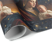 Maagd Maria en Jezus Christus Geboorte Cadeaupapier (Rol Hoek)