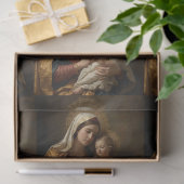 Maagd Maria en Jezus Decoupage Tissuepapier (Geschenk)