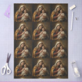 Maagd Maria en Jezus Decoupage Tissuepapier (Craft)