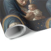 Maagd Maria en Jezus Kerstmis Cadeaupapier (Rol Hoek)