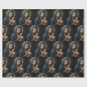 Maagd Maria en Jezus Kerstmis Cadeaupapier (Vlak)