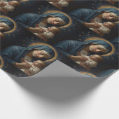 Maagd Maria en Jezus Kerstmis Cadeaupapier (Hoek)