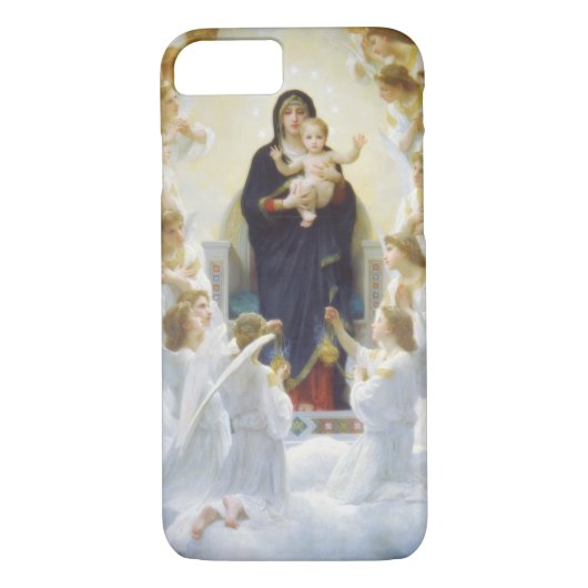 Maagd Maria en Jezus met engelen Case-Mate iPhone Case (Achterkant)