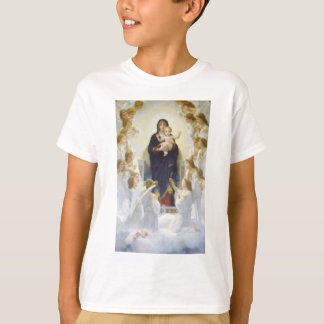 Maagd Maria en Jezus met engelen T-shirt