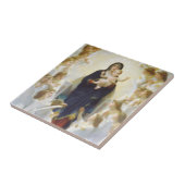 Maagd Maria en Jezus met engelen Tegeltje (Zijkant)