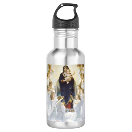 Maagd Maria en Jezus met engelen Waterfles (Voorkant)