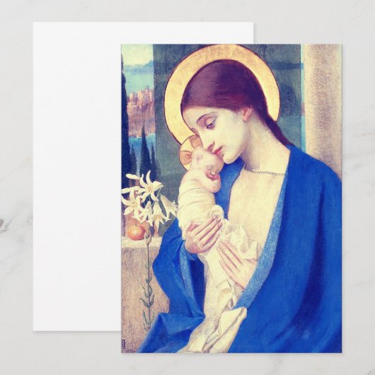 Maagd Maria en Kind door Marianne Stokes Bedankkaart (Voorkant / Achterkant)