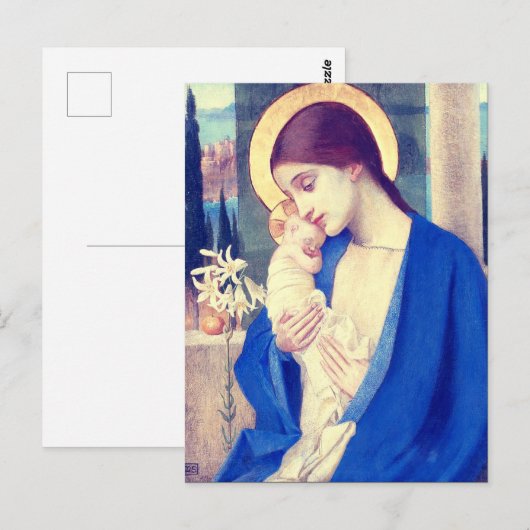 Maagd Maria en Kind door Marianne Stokes Briefkaart (Voorkant / Achterkant)