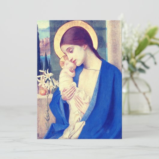 Maagd Maria en Kind door Marianne Stokes Kaart (Staand voorkant)