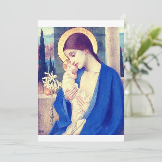 Maagd Maria en Kind door Marianne Stokes Save The Date (Staand voorkant)