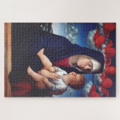 Maagd Maria en Kind Klassieke Religieuze Kunst Legpuzzel (Horizontaal)