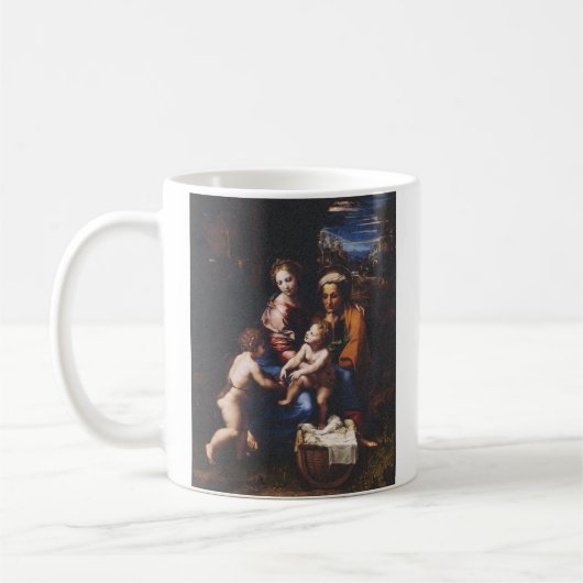 Maagd Maria en kind met Johannes de Doper Koffiemok (Links)