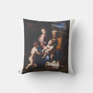 Maagd Maria en kind met Johannes de Doper Kussen