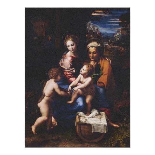 Maagd Maria en Kind met Johannes de Doper Perfect Poster (Voorkant)