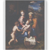 Maagd Maria en Kind met Johannes de Doper Sticker (Voorkant)