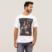 Maagd Maria en kind met Johannes de Doper T-shirt (Voorkant volledig)