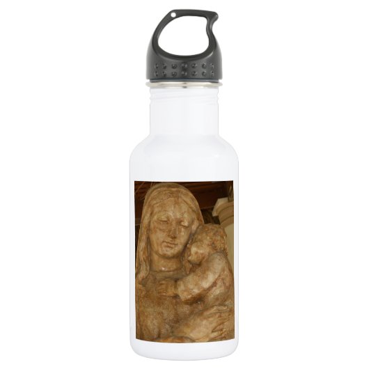 Maagd Maria en kindje Jezus beeld Waterfles (Voorkant)