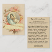 Maagd Maria Express Novena Prayer Card, gelaagd Visitekaartje (Voorkant / Achterkant)