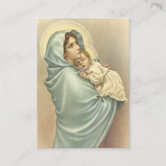 Maagd Maria Express Novena Prayer Card, gelaagd Visitekaartje (Voorkant)