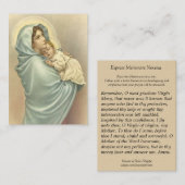 Maagd Maria Express Novena Prayer Card, gelaagd Visitekaartje (Voorkant / Achterkant)