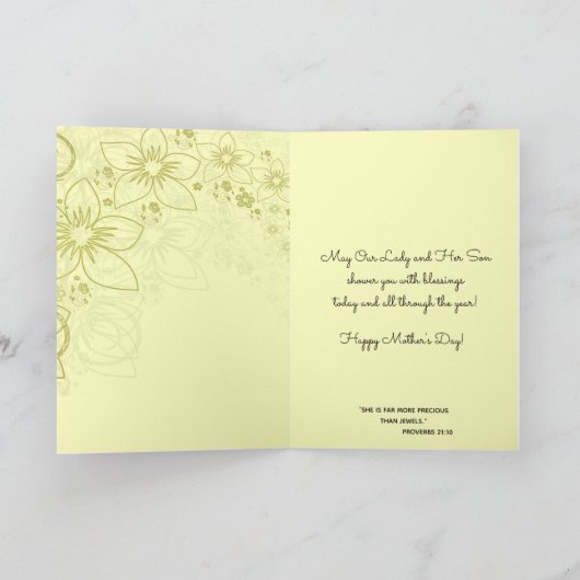  Maagd Maria Fatima Jesus Religious Kaart (Binnen)