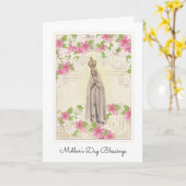 Maagd Maria Fatima Jesus Religious Kaart (Gele Bloem)