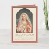 Maagd Maria Floral Scripts  Kaart (Voorkant)