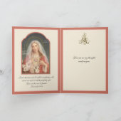 Maagd Maria Floral Scripts  Kaart (Binnen)