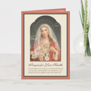 Maagd Maria Floral Scripts  Kaart