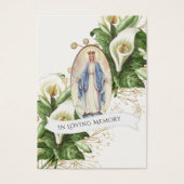 Maagd Maria Funeral Memorial Heilige Kaart (Voorkant)