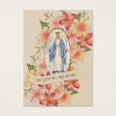 Maagd Maria Funeral Memorial Heilige Kaart (Voorkant)