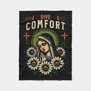 Maagd Maria Gebed Geeft Troost Christelijk Bid God Fleece Deken