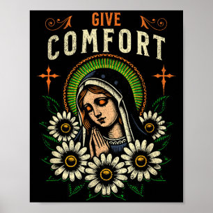 Maagd Maria Gebed Geeft Troost Christelijke Gebed Poster