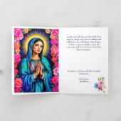 Maagd Maria Gebed Vandaag Wereld Jouw tekst Goud Folie Wenskaart (Binnenlaag)