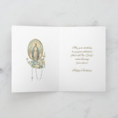 Maagd Maria Gelukkige Verjaardag Kaart (Binnen)