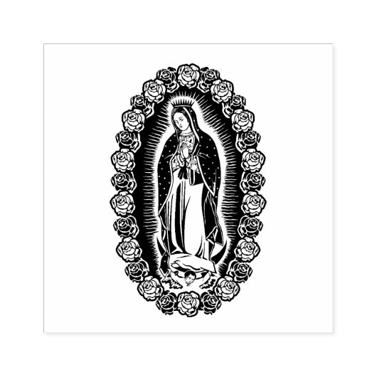 Maagd Maria Guadalupe Gebed Katholiek Religieus Rubberstempel (Afrduk)