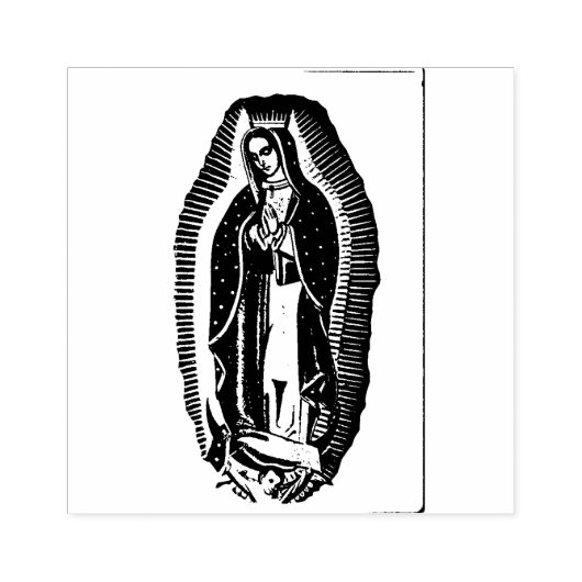 Maagd Maria Guadalupe Mexicaans Religieus Katholie Rubberstempel (Afrduk)