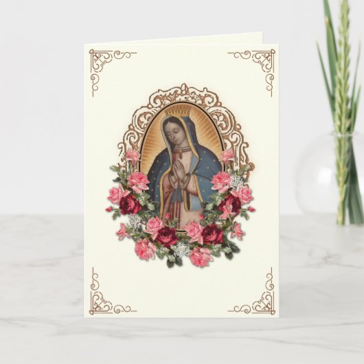 Maagd Maria Guadalupe Religieus Katholiek Kaart (Voorkant)