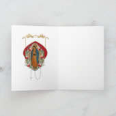 Maagd Maria Guadalupe Religieuze Vintage Rozen Kaart (Binnen)
