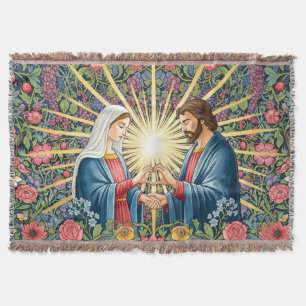 Maagd Maria & Hart van Jezus Christus / Christelij Deken