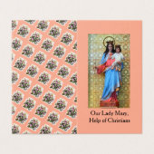 Maagd Maria, Helpster der Christenen, Bidprentje Kaart (Buitenkant ongevouwen)