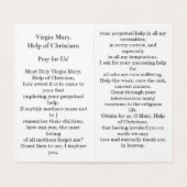 Maagd Maria, Helpster der Christenen, Bidprentje Kaart (Binnenkant ongevouwen)