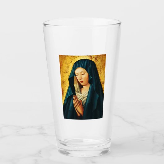 Maagd Maria Hodegetria Byzantijns-Katholieke icoon Glas (Voorkant)