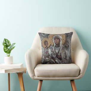 Maagd Maria icoon met drie handen religieus Kussen