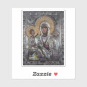 Maagd Maria icoon met drie handen religieus Sticker (Vel)