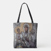 Maagd Maria icoon met drie handen religieus Tote Bag (Achterkant)